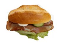 Brtchen mit Schinken (roh)